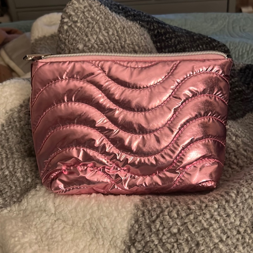 Pink Metallic Makeup Bag